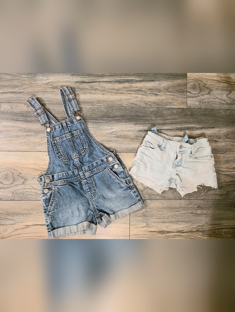 ❤️Cat And Jack BUNDLE! Denim Short Overalls - Light Blue Kids Bottoms